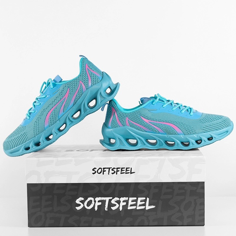 Softsfeel Men's Relieve Foot Pain Perfect Walking Shoes - Sky Blue-SOFTSFEEL