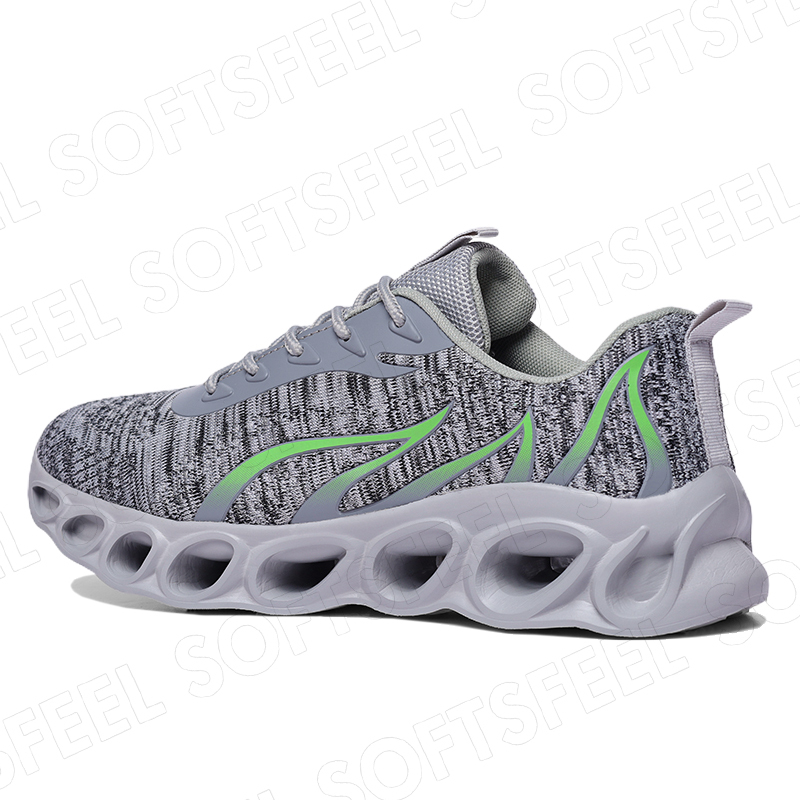 Softsfeel Men's Relieve Foot Pain Perfect Walking Shoes - Gray-SOFTSFEEL