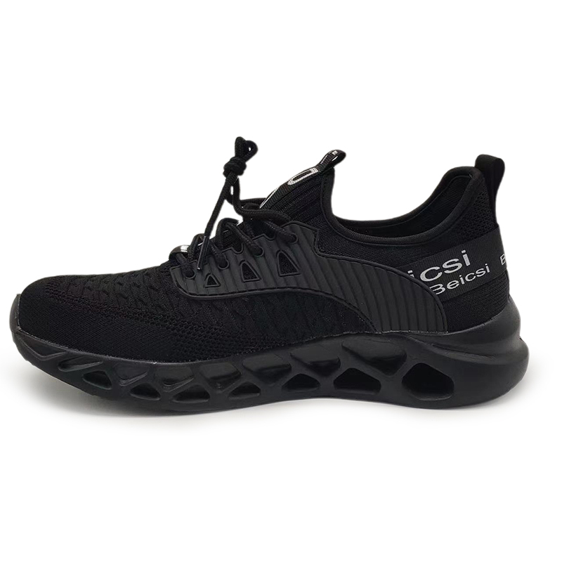 Softsfeel Men's AirCushion Shoes - Black-SOFTSFEEL