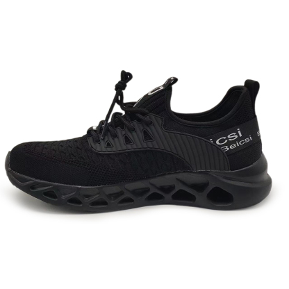 Softsfeel Men's AirCushion Shoes - Black-SOFTSFEEL