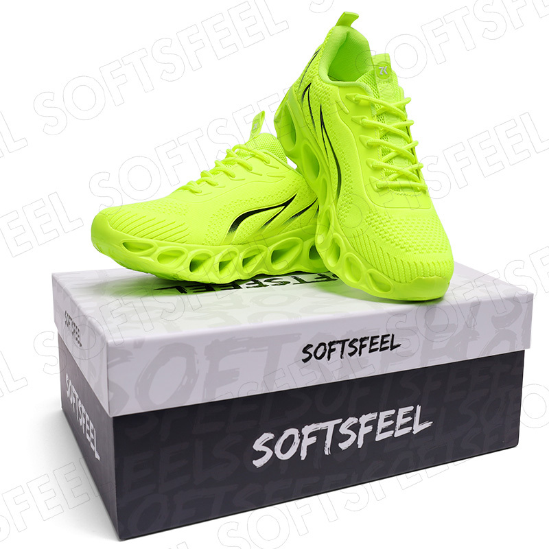 Softsfeel Men's Relieve Foot Pain Perfect Walking Shoes - Fluorescent Green-SOFTSFEEL