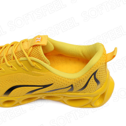 Softsfeel Men's Relieve Foot Pain Perfect Walking Shoes - Yellow-SOFTSFEEL