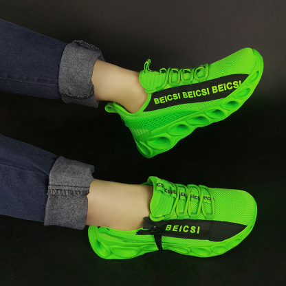 Softsfeel Men's Side-Zip ComfortFit Walking Shoes - Green-SOFTSFEEL