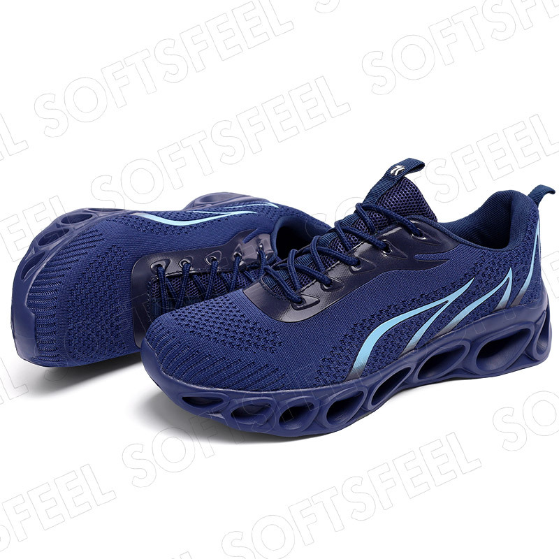 Softsfeel Men's Relieve Foot Pain Perfect Walking Shoes - Dark Blue-SOFTSFEEL
