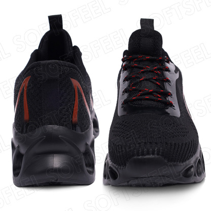 Softsfeel Women's Relieve Foot Pain Perfect Walking Shoes - Black Red-SOFTSFEEL