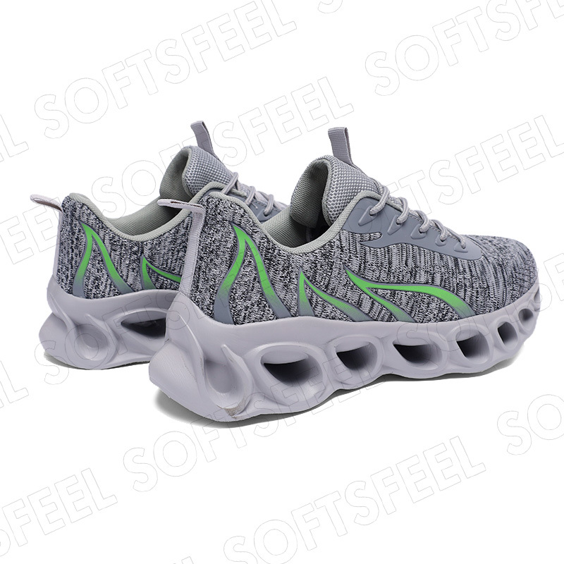 Softsfeel Men's Relieve Foot Pain Perfect Walking Shoes - Gray-SOFTSFEEL