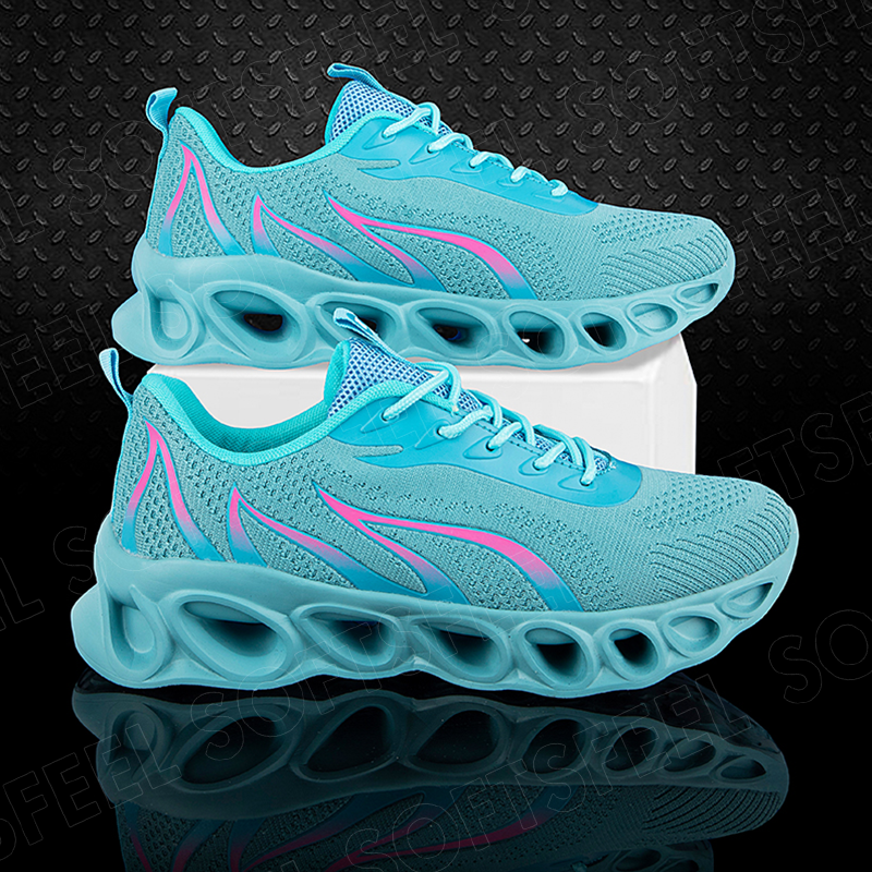 Softsfeel Men's Relieve Foot Pain Perfect Walking Shoes - Sky Blue-SOFTSFEEL