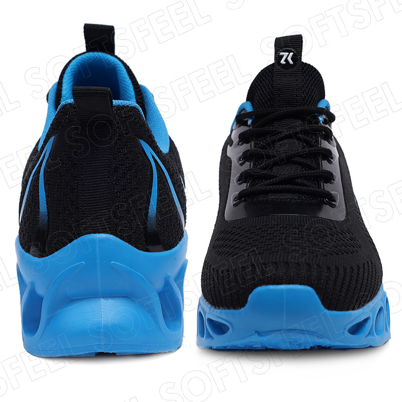 Softsfeel Men's Relieve Foot Pain Perfect Walking Shoes - Black Blue-SOFTSFEEL