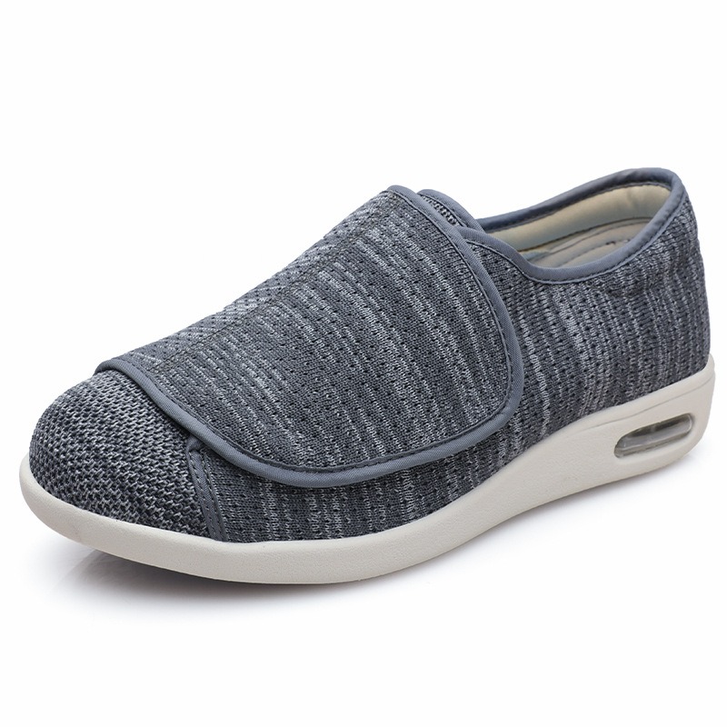 [For Swollen Feet + Plus Size] - Women's Comfortable Unisex Wide Walking Shoes - Dark Grey-SOFTSFEEL