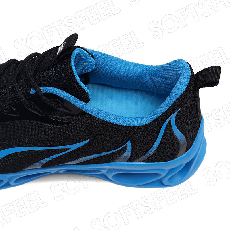 Softsfeel Men's Relieve Foot Pain Perfect Walking Shoes - Black Blue-SOFTSFEEL