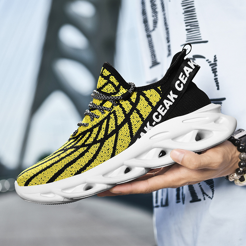 Women's Ortho Stretch Cushion Shoes - Black Yellow-SOFTSFEEL