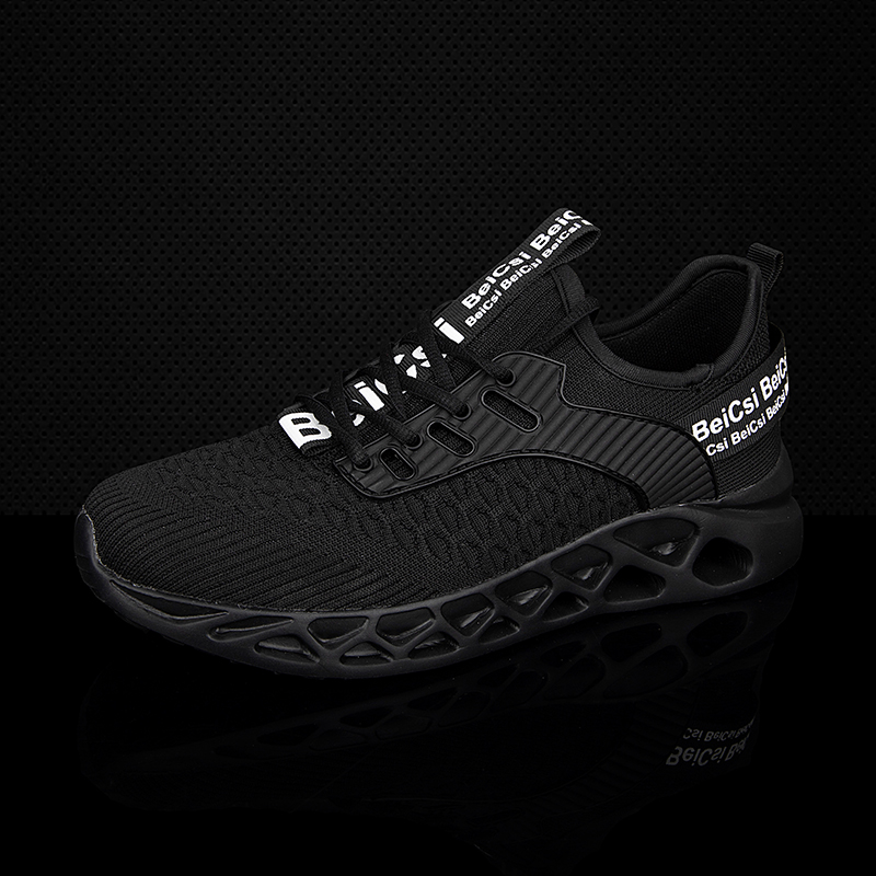 Softsfeel Men's AirCushion Shoes - Black-SOFTSFEEL