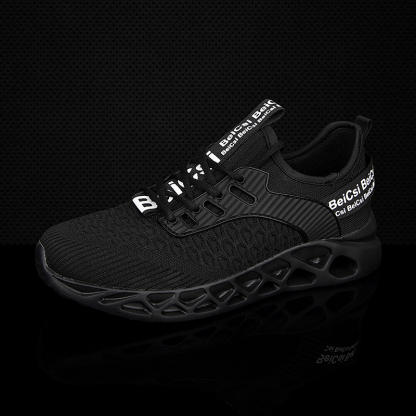 Softsfeel Men's AirCushion Shoes - Black-SOFTSFEEL