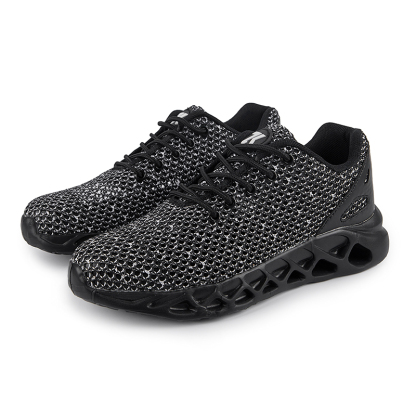 Softsfeel Men's Relieve Foot Pain Perfect Cushioning Walking Shoes-Black-SOFTSFEEL