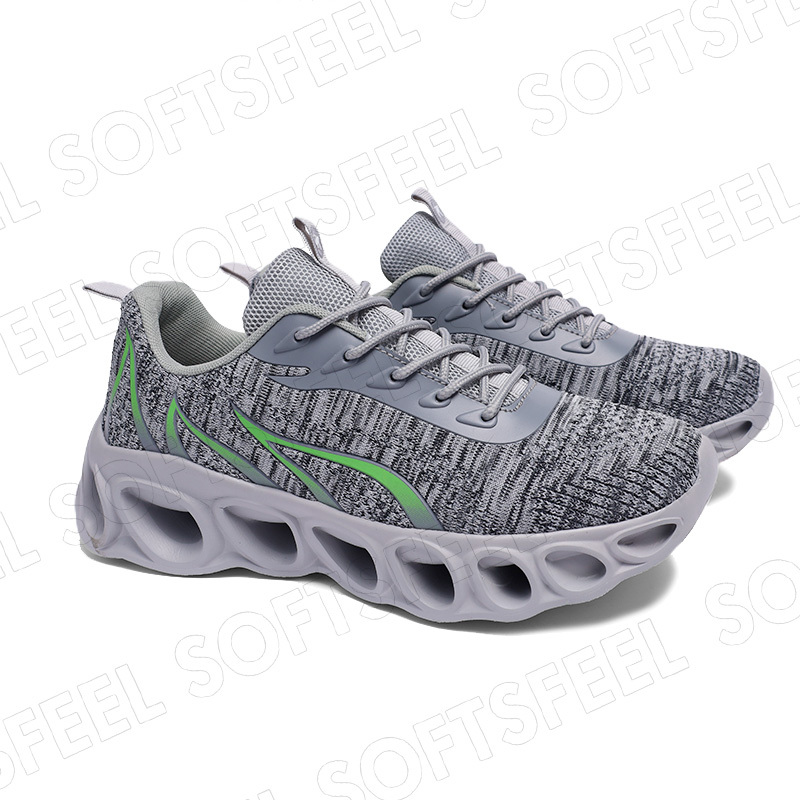 Softsfeel Men's Relieve Foot Pain Perfect Walking Shoes - Gray-SOFTSFEEL