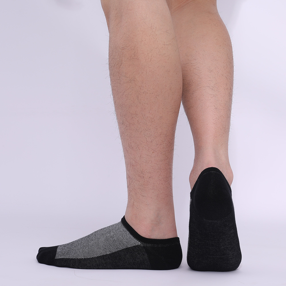 Men's No Show Socks, 3-Pack Bundle-SOFTSFEEL