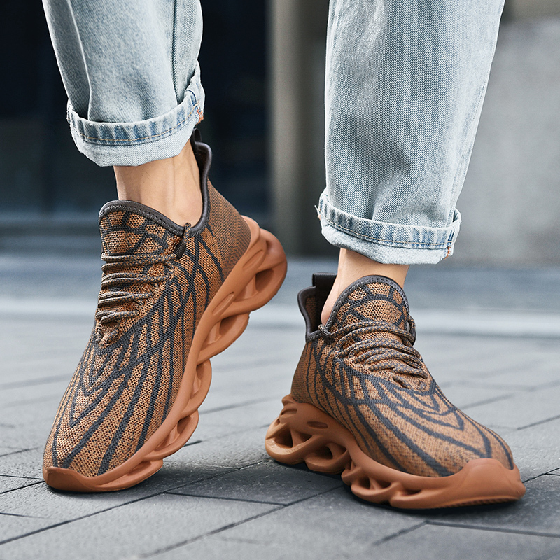 Men's Ortho Stretch Cushion Shoes - Ochre-SOFTSFEEL