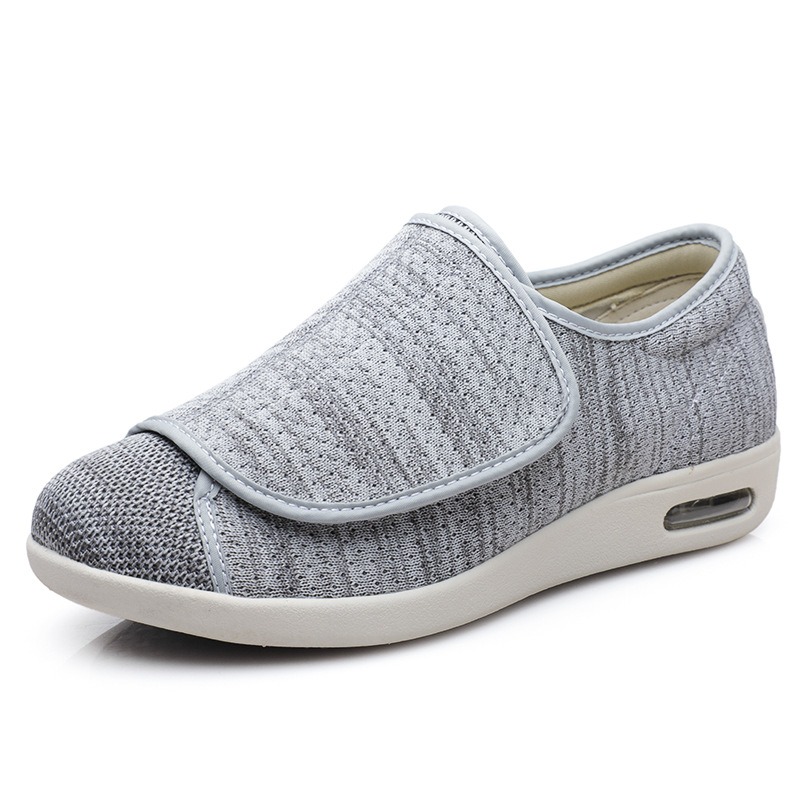 [For Swollen Feet + Plus Size] - Men's Comfortable Unisex Wide Walking Shoes - Light Grey-SOFTSFEEL