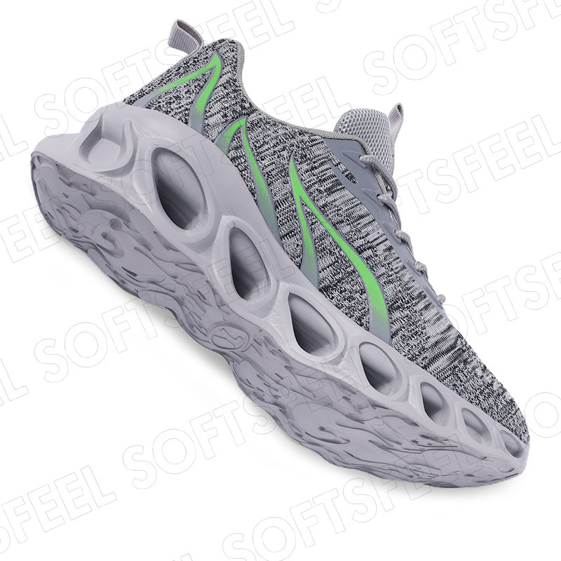Softsfeel Men's Relieve Foot Pain Perfect Walking Shoes - Gray-SOFTSFEEL
