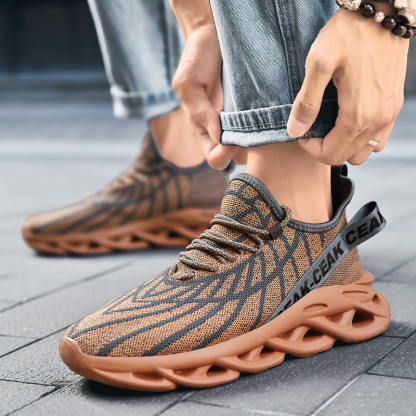 Men's Ortho Stretch Cushion Shoes - Ochre-SOFTSFEEL