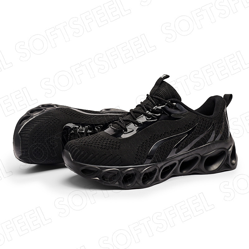 Softsfeel Men's Relieve Foot Pain Perfect Walking Shoes - Black-SOFTSFEEL