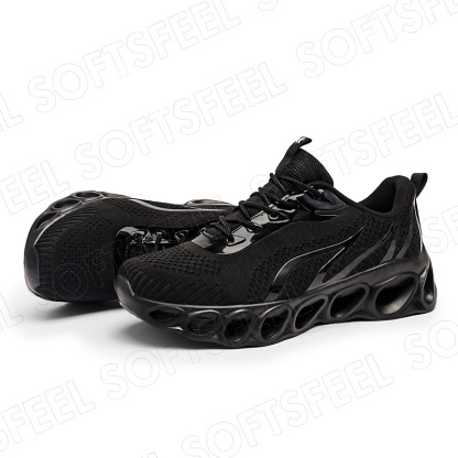 Softsfeel Men's Relieve Foot Pain Perfect Walking Shoes - Black-SOFTSFEEL