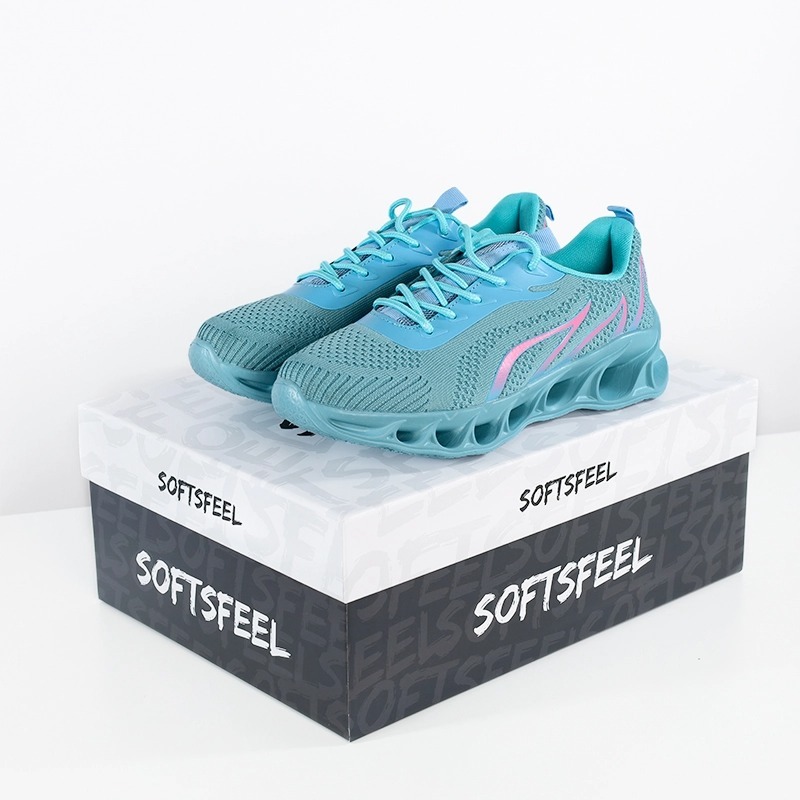 Softsfeel Men's Relieve Foot Pain Perfect Walking Shoes - Sky Blue-SOFTSFEEL