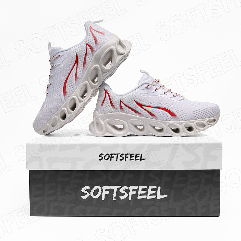Softsfeel Men's Relieve Foot Pain Perfect Walking Shoes - White-SOFTSFEEL