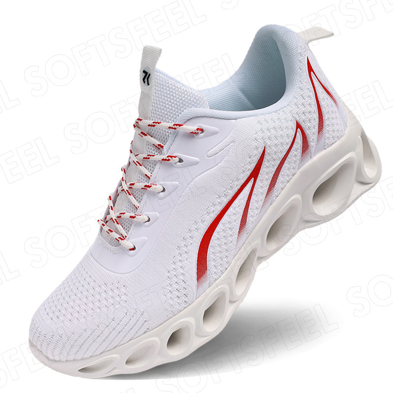 Softsfeel Men's Relieve Foot Pain Perfect Walking Shoes - White-SOFTSFEEL