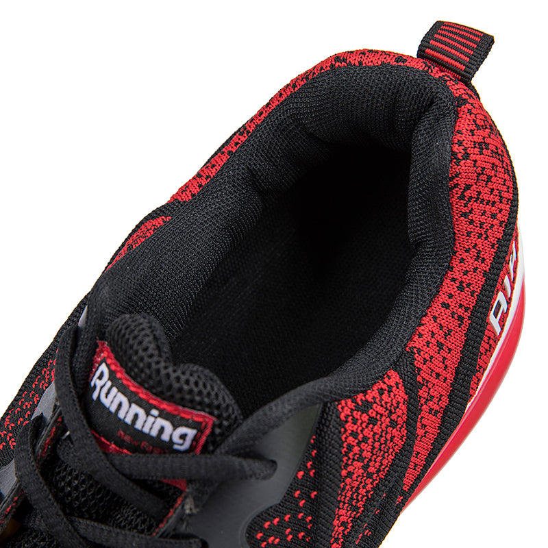 Softsfeel Men's Technology Air Cushion Super Soft Shoes - Black/Red-SOFTSFEEL