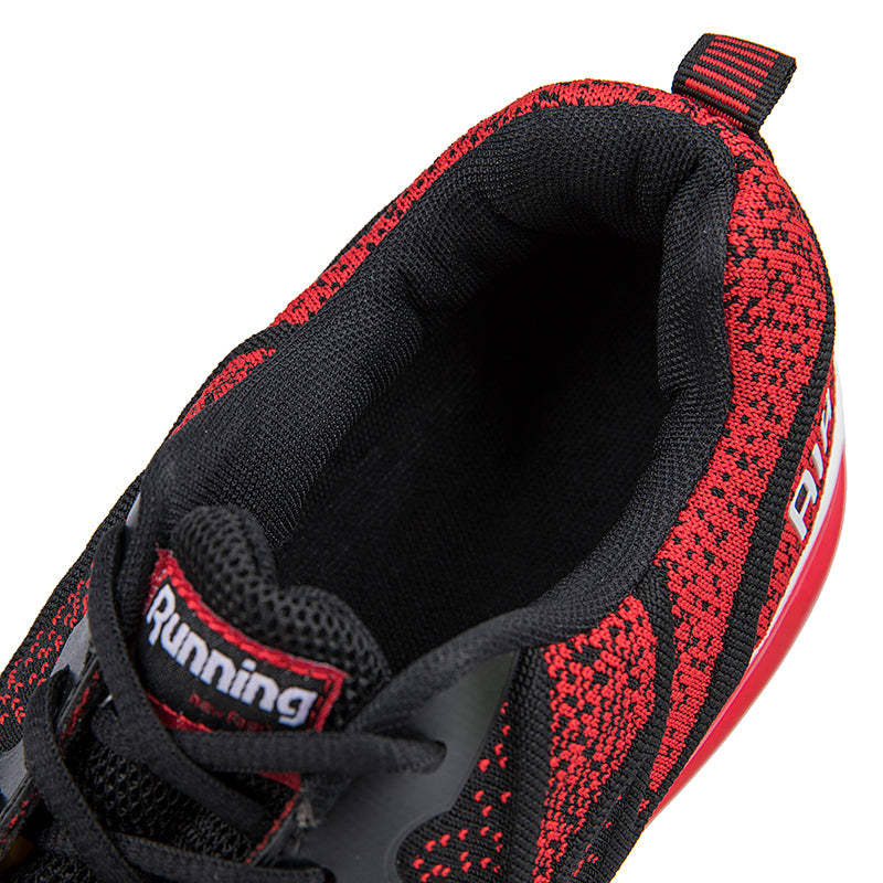 Softsfeel Men's Technology Air Cushion Super Soft Shoes - Black/Red-SOFTSFEEL