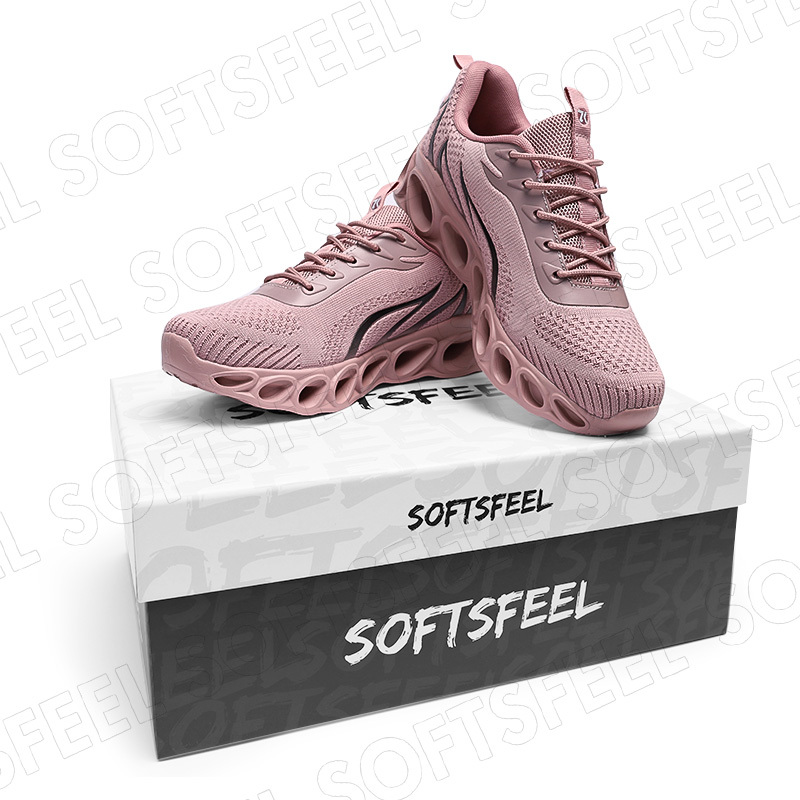 Softsfeel Men's Relieve Foot Pain Perfect Walking Shoes - Pink Black-SOFTSFEEL