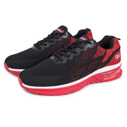 Softsfeel Women's Technology Air Cushion Super Soft Shoes - Black/Red-SOFTSFEEL