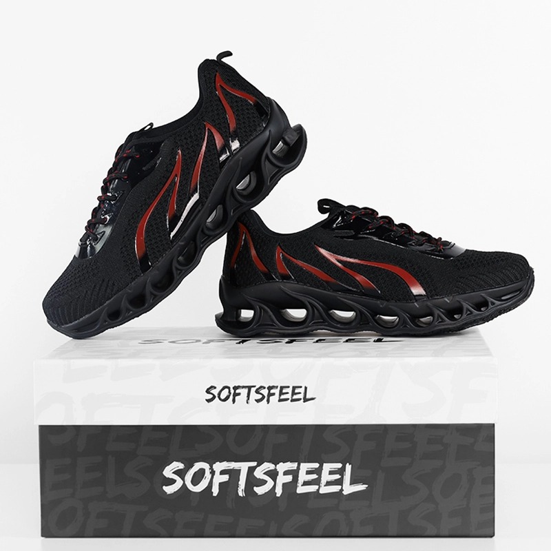 Softsfeel®Relieve Foot Pain Perfect Walking Shoes - Black Red