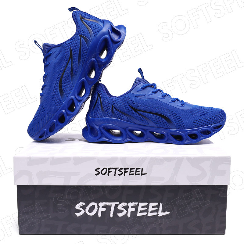 Softsfeel Women's Relieve Foot Pain Perfect Walking Shoes - Blue-SOFTSFEEL