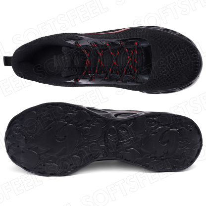 Softsfeel Women's Relieve Foot Pain Perfect Walking Shoes - Black Red-SOFTSFEEL