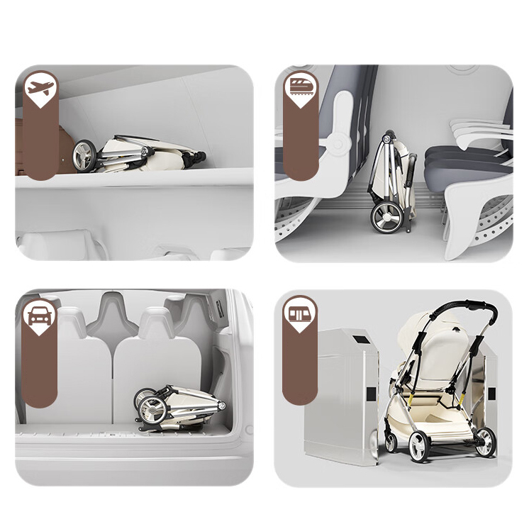 Poussette Élégante Coballe Pro : Ombre Totale + Roues Amortisseurs – Châssis Alu Aéro pour Confort Optimal