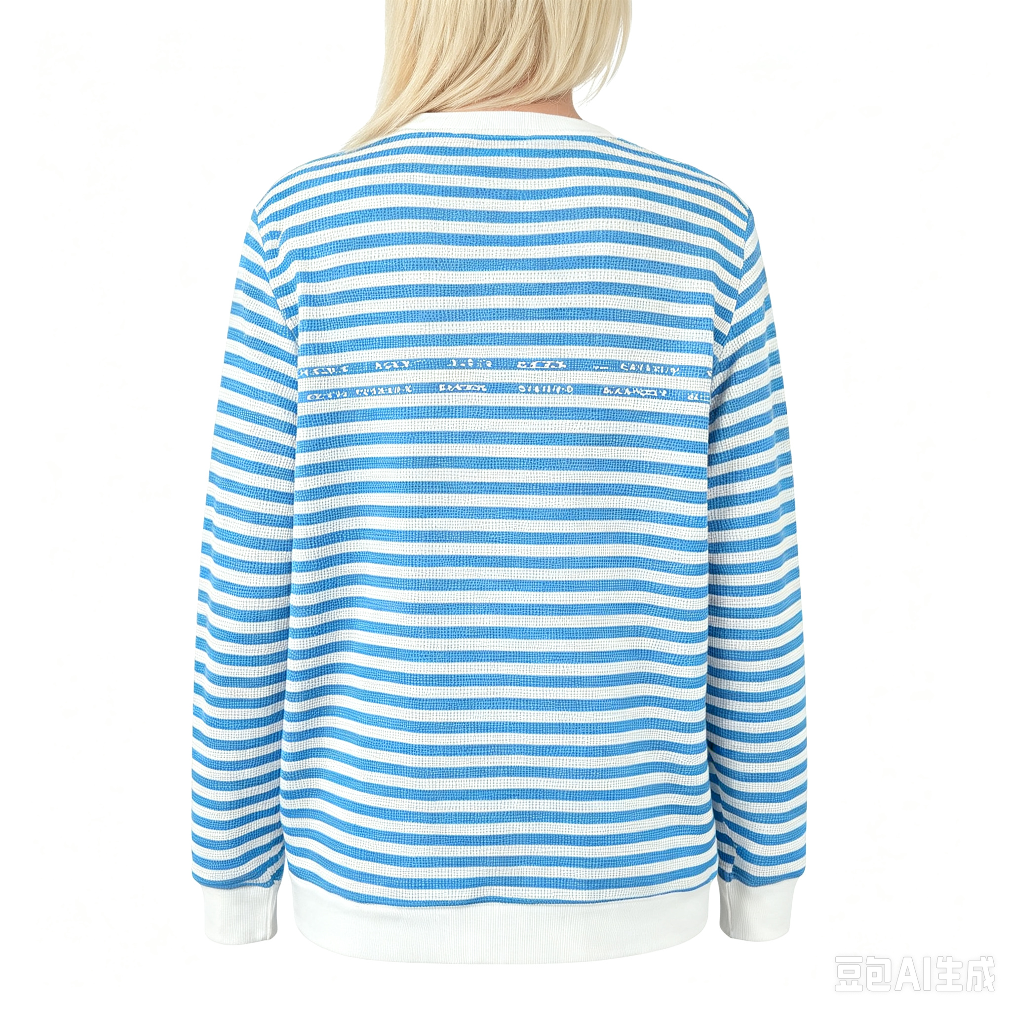 Blue striped long-sleeve