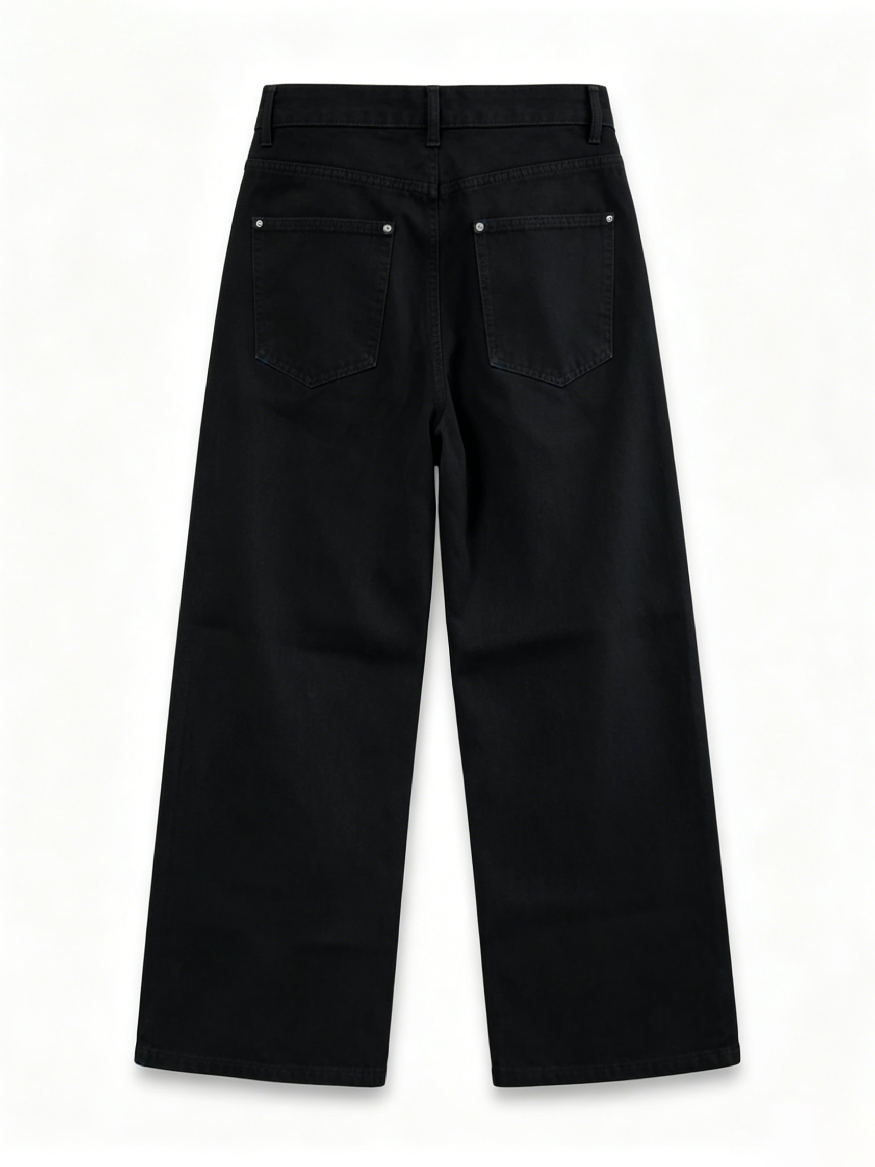 ULTRA WIDE BLACK DENIM JEANS