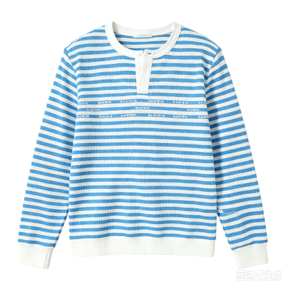 Blue striped long-sleeve