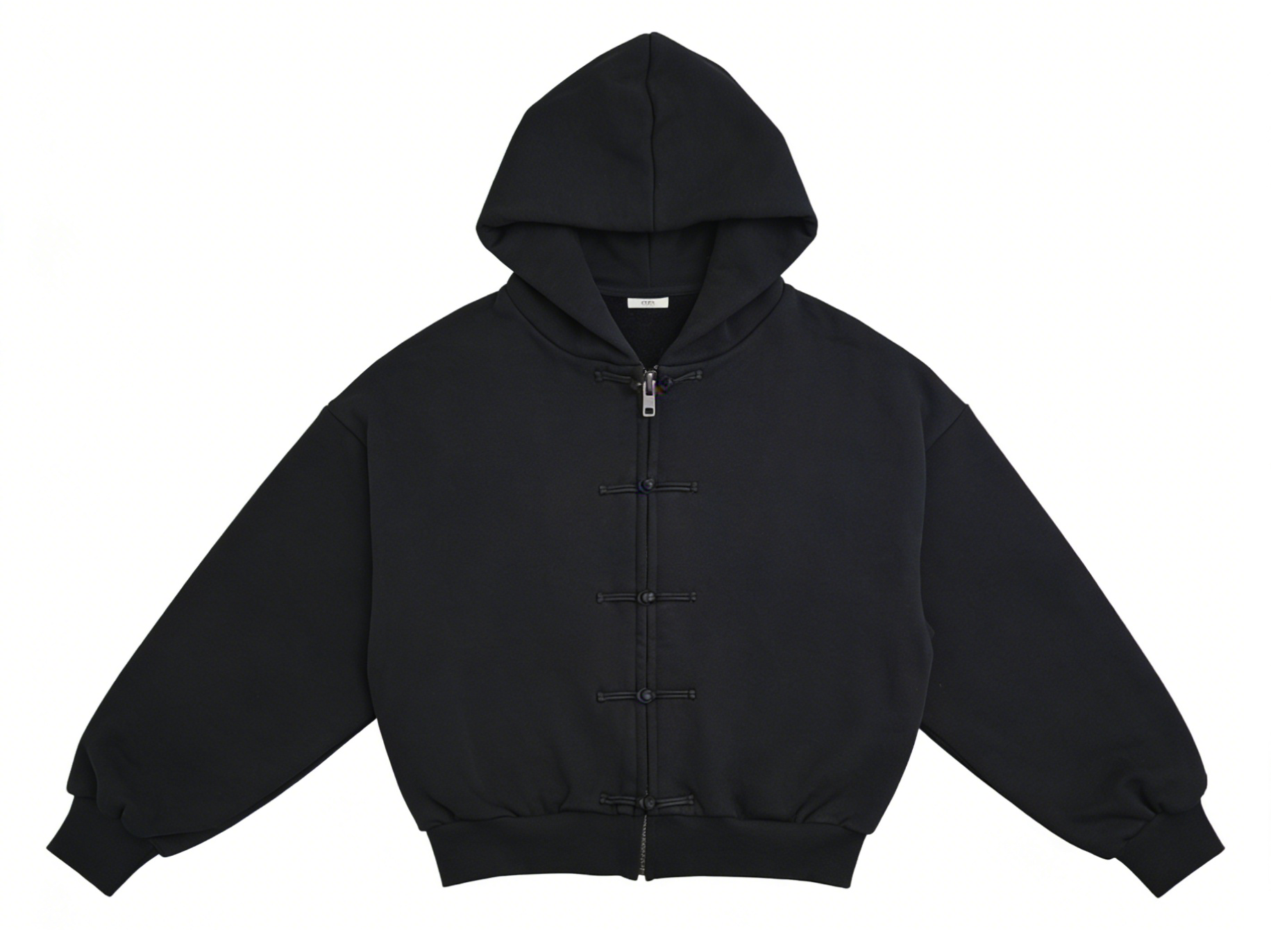 ORIENTAL KNOT HOODED ZIP-UP