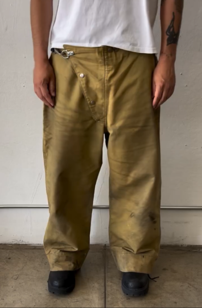 1950S DIRTY FIREMAN’S PANTS|Dark Khaki