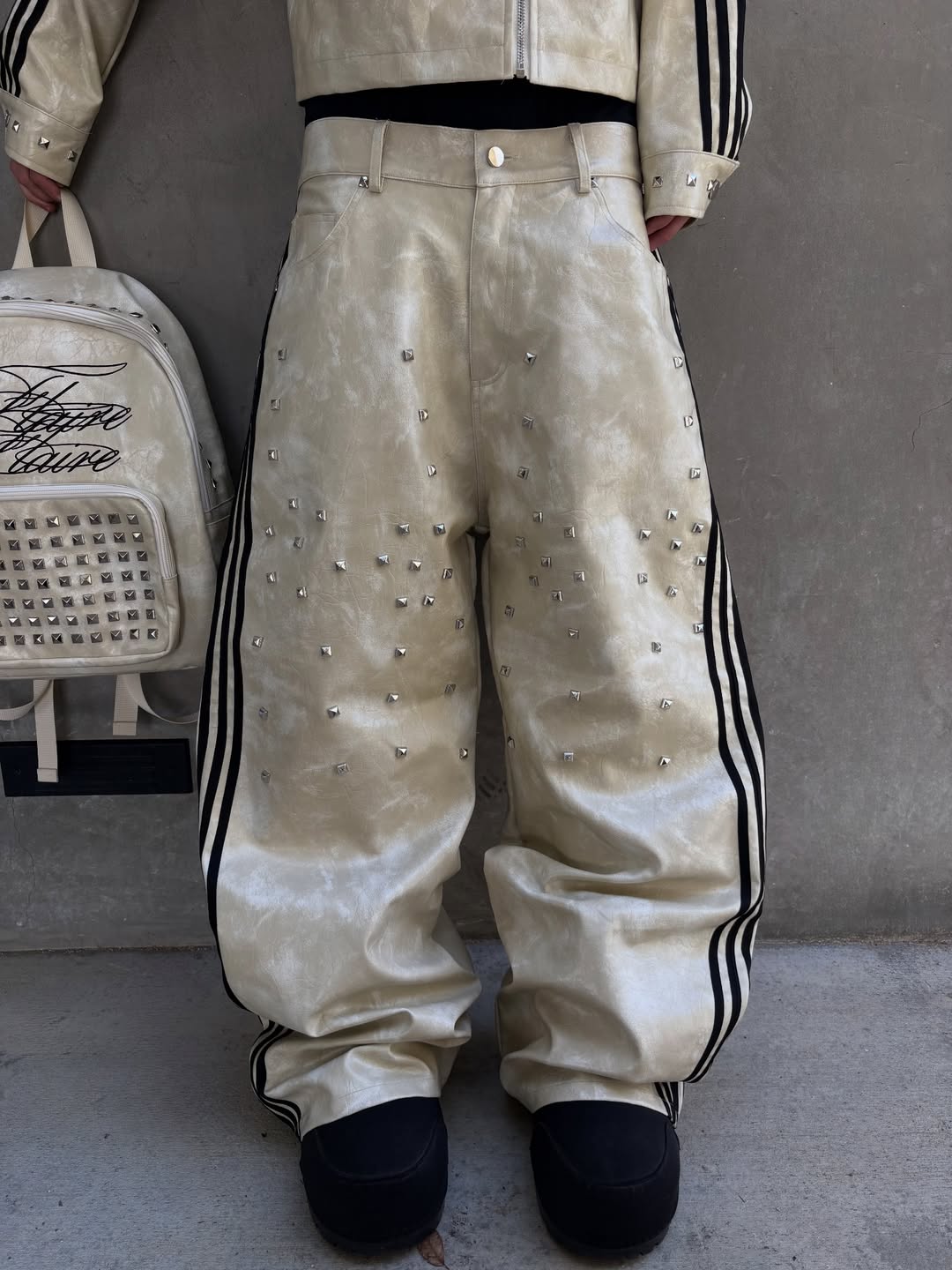 “POLAR” WHITE LEATHER SET