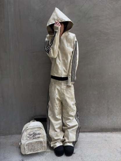 “POLAR” WHITE LEATHER SET