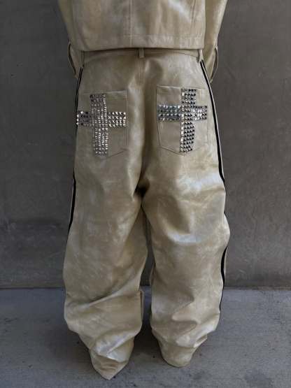 “POLAR” WHITE LEATHER SET