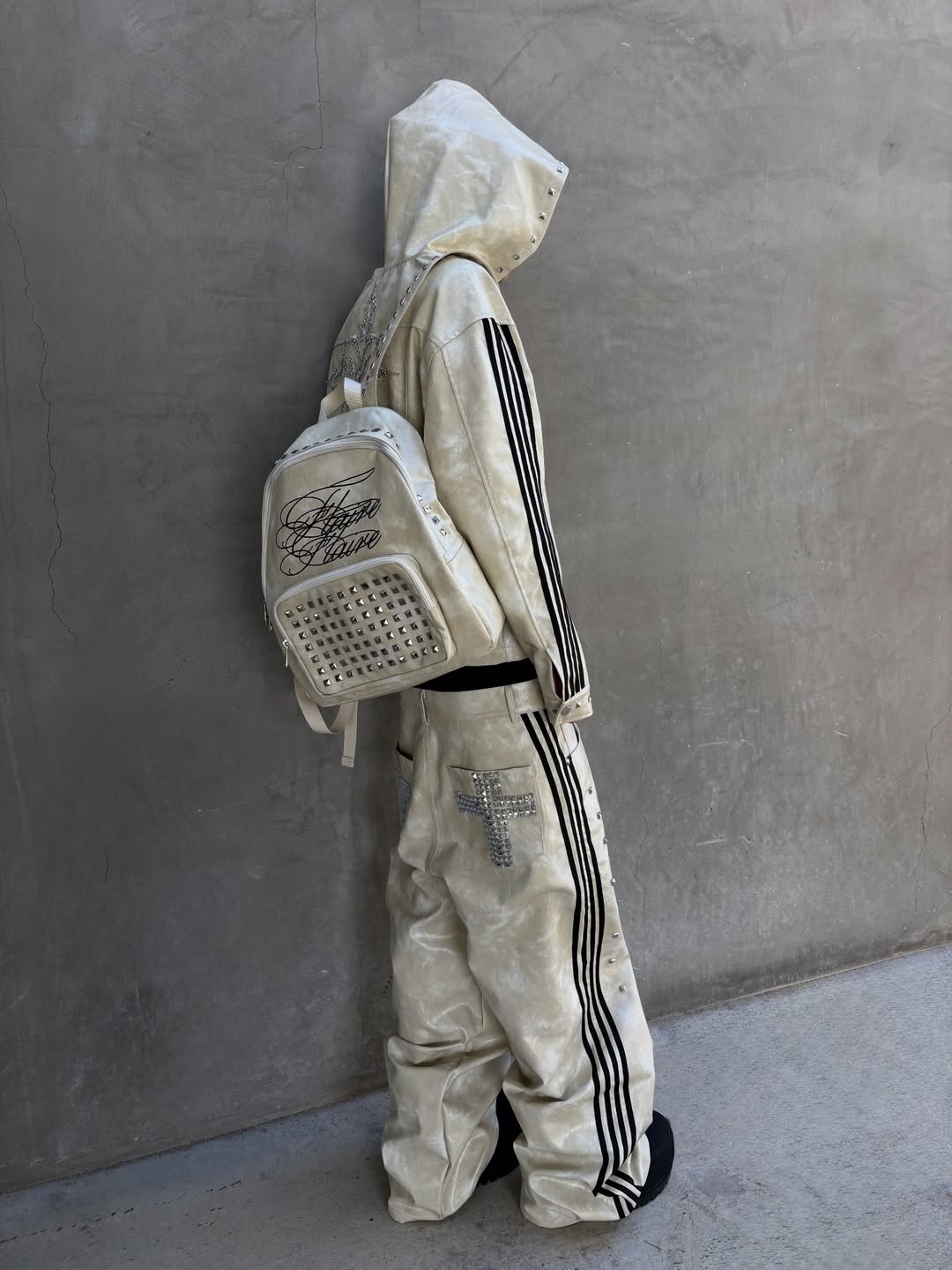 “POLAR” WHITE LEATHER SET