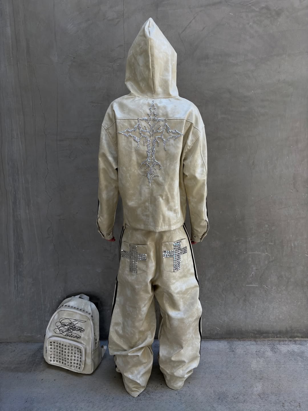 “POLAR” WHITE LEATHER SET