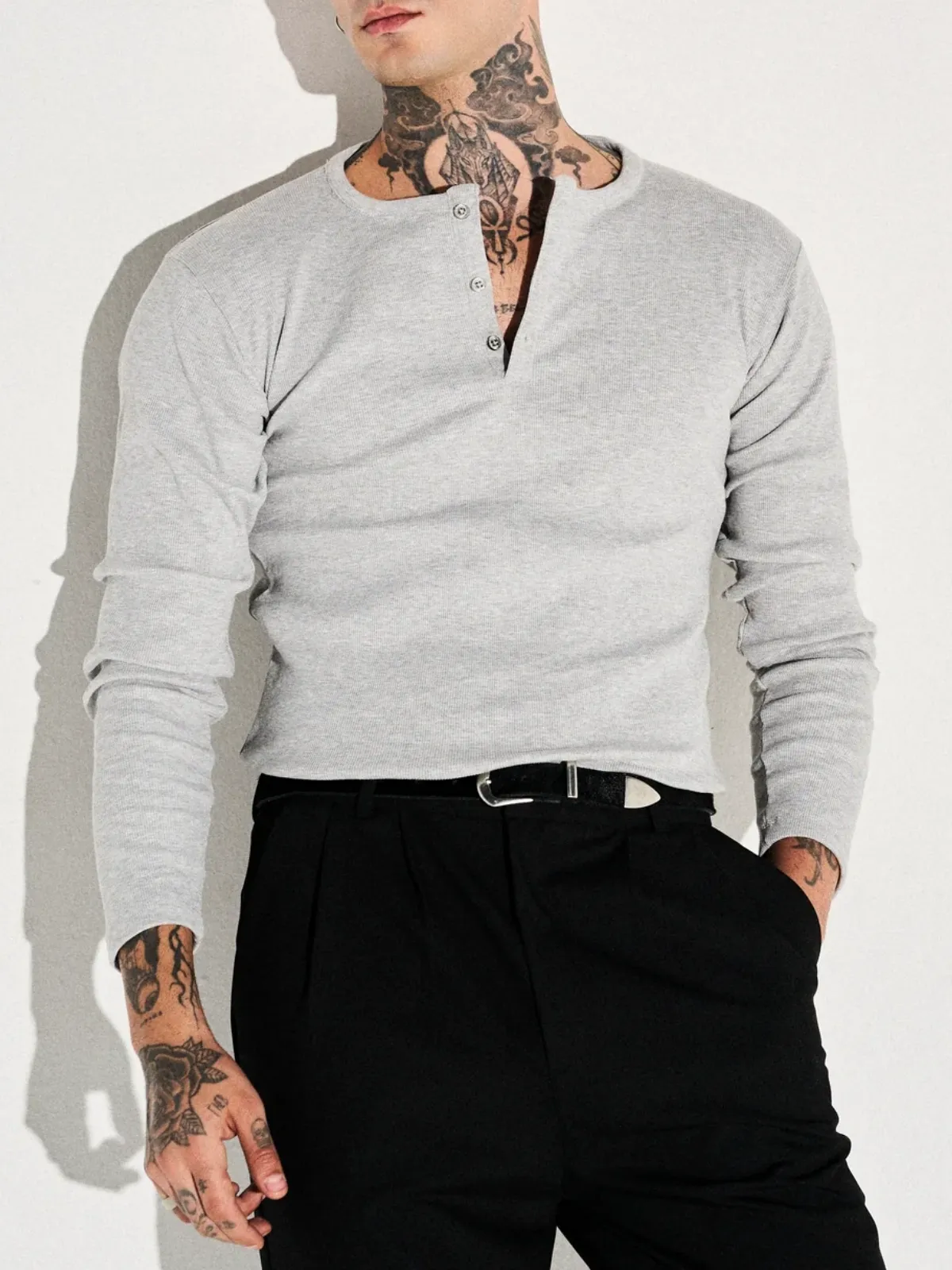CLASSIC SLIM FIT HENLEY 