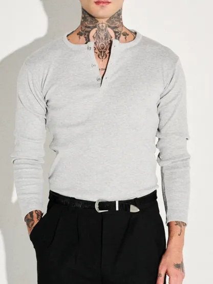 CLASSIC SLIM FIT HENLEY 