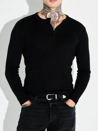 CLASSIC SLIM FIT HENLEY 